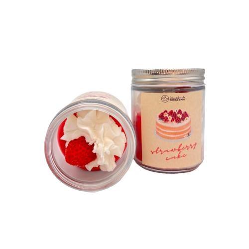 شمعة صويا برائحة كيك الفراولة صديقة للبيئة