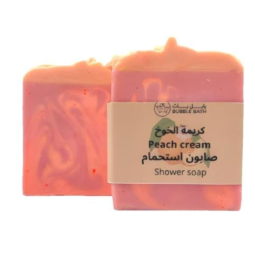 صابون طبيعي عطري للاستحمام برائحة كريمة الخوخ الغن...