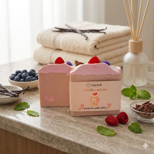 صابون طبيعي عطري برائحة التوت والفانيليا و الشوكول...