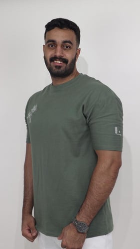 تيشيرت النخل رجالي - زيتي