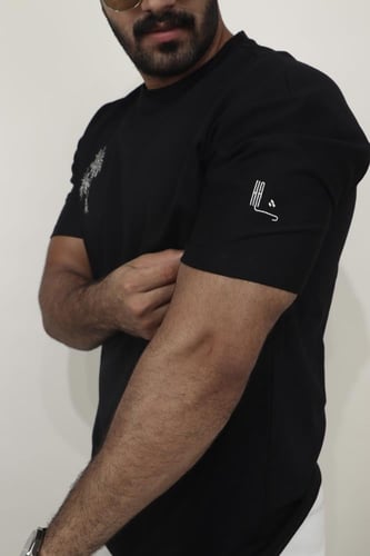 تيشيرت النخل رجالي - اسود