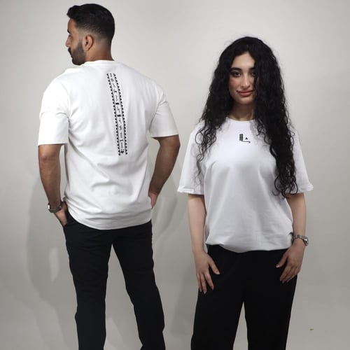 تيشيرت نقوش العلا نسائي - ابيض