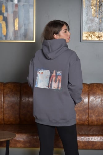 هودي المربعانية رمادي