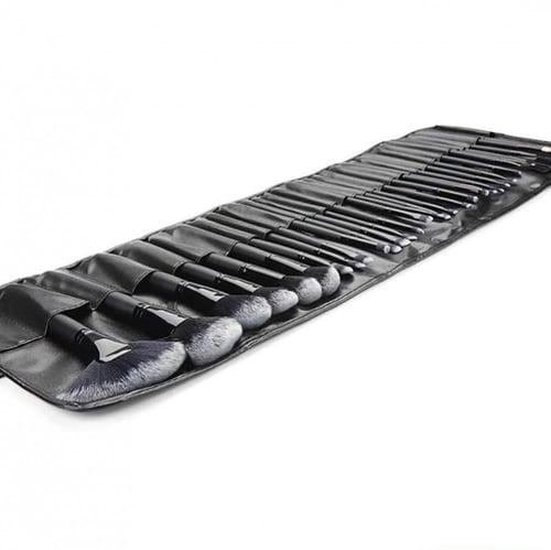 مجموعه فرش مكياج انيقه في حقيبه جلد فخمه ،،، مناسب...