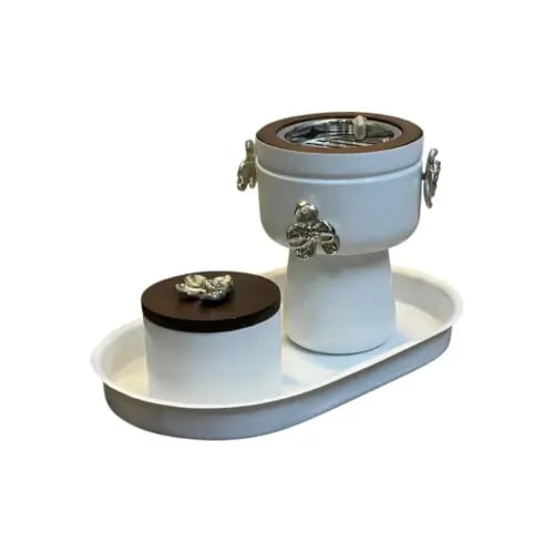 طقم مبخرة معدني راقي 3 قطع