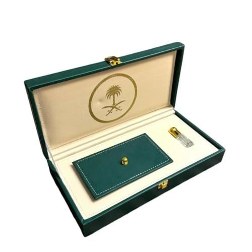 شنطة جلد مستطيلة سيفين ونخلة أوقية +ربع توله