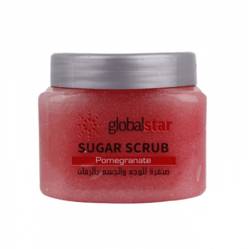 مقشر للوجه و الجسم بالسكر والرمان من جلوبال ستار -...