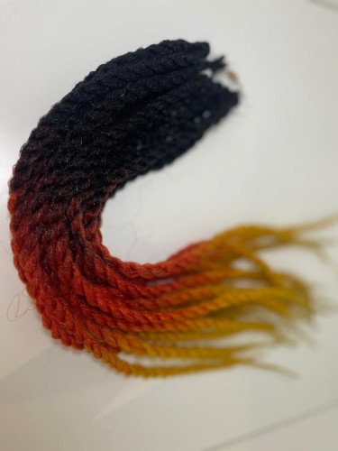 PRE LOOPED LOCS EXTENSION YELLOW & ORANGE COLOUR
