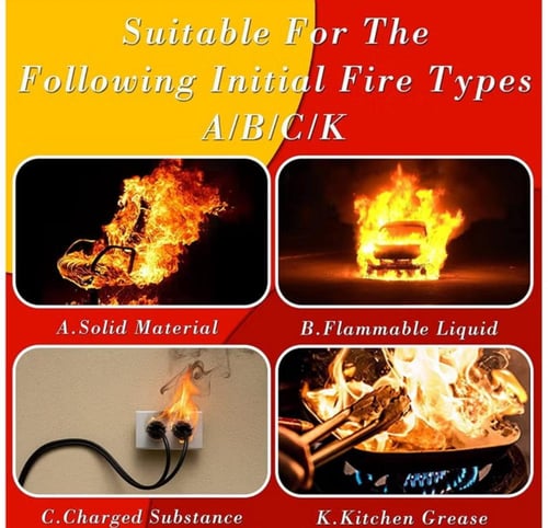 طفاية حريق محمولة للسيارة والمنزل والمكتب، 1000مل