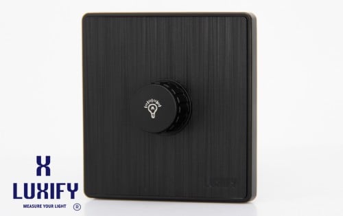 مفتاح دايمر 1000W اسود LUXIFY