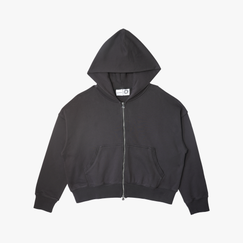 Washed Grey Zip-up Jacket