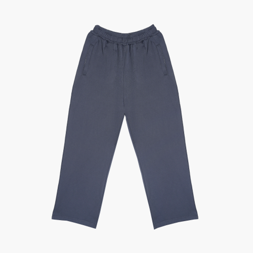 Wide Blue Cotton Pants