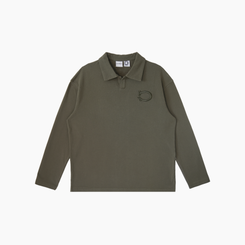 Olive Long Sleeve Polo Shirt
