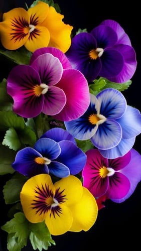 بذور بانسي السمر العملاقة ملونة. - Giant brown pan...