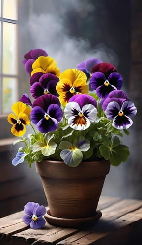 بذور زهور بانسي مختلط ( هجين ) F1 مبكر - ‏Pansy Ea...