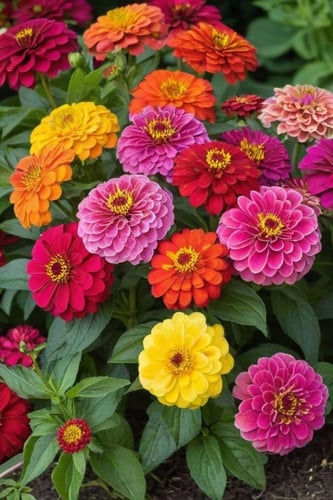 بذور خليط زينيا ديابلو - Zinnia Diablo Flower Seed...