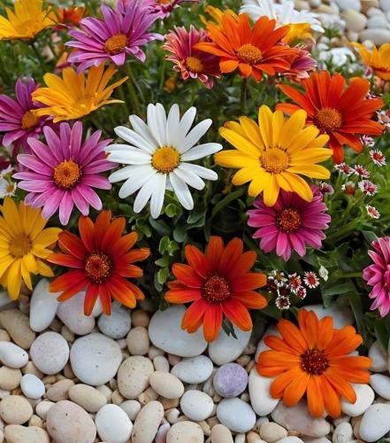 بذور زهور الجازانيا المتعددة الألوان . - Multicolo...