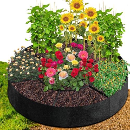 حوض قماشي دائري 7 اقسام سعة 100 جالون اسود خاص بزر...