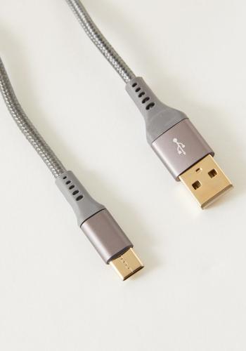 سلك شاحن لافوري يو اس بي الى مايكرو طول مترين اسود