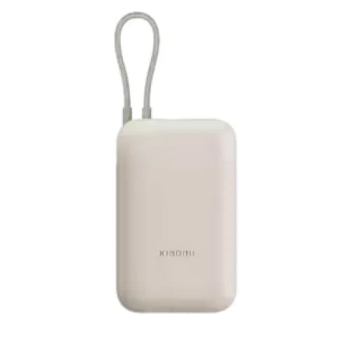 شاحن متنقل شاومي بمنفذ USB ومنفذ USB-C وسلك مدمج U...