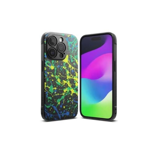 رينكي اونيكس ديزاين كفر ايفون 15 برو اسود ملون