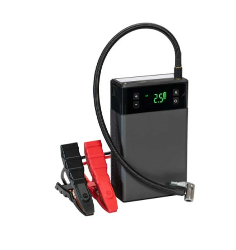 بطارية ومشغل سيارة بسعة 12000 ملي امبير مع منفاخ ه...