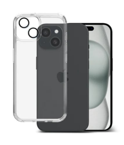 بكج كفر وعدسات شفاف ايفون 15 بلص من ArmorPro