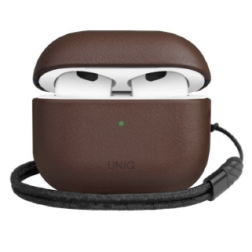 كفر حماية يونيك تيرا جلد ايربودز 3 - بني