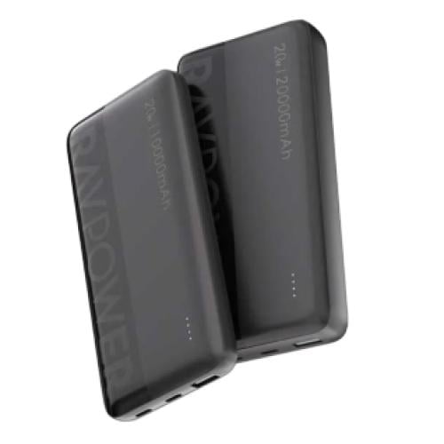 بكج راف باور بطاريتين 20 واط 10000 + 20000 منفذين...