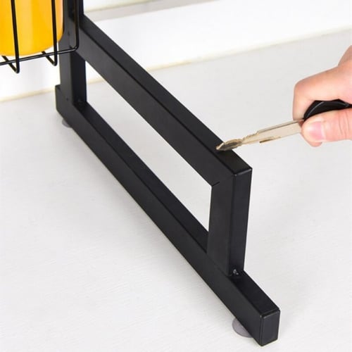 رف تجفيف الصحون فوق المجلى اسود