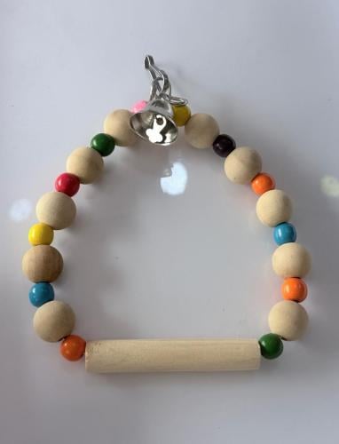 ارجوحه تعليقه بخشب ملون للطيور