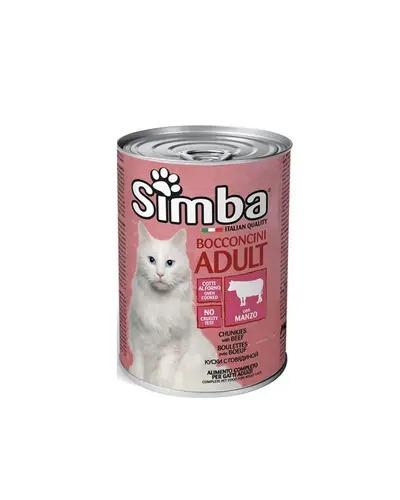 طعام القطط سيمبا الرطب للقطط البالغة مع لحم البقر...