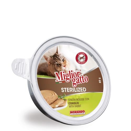 ميجلور جاتو طعام رطب للقطط المعقمة موس أرنب 85 جرا...