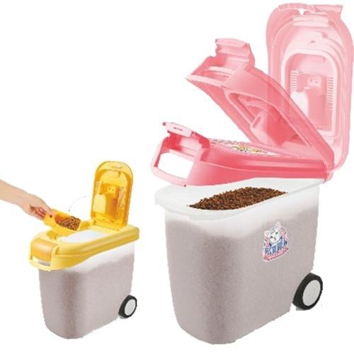 حاوية أغذية الحيوانات الأليفة مزدوجة مفتوحة 35لتر