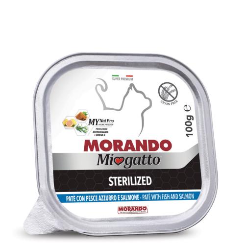 ميوجاتو طعام رطب للقطط المعقمة بنكهة السمك مع السل...