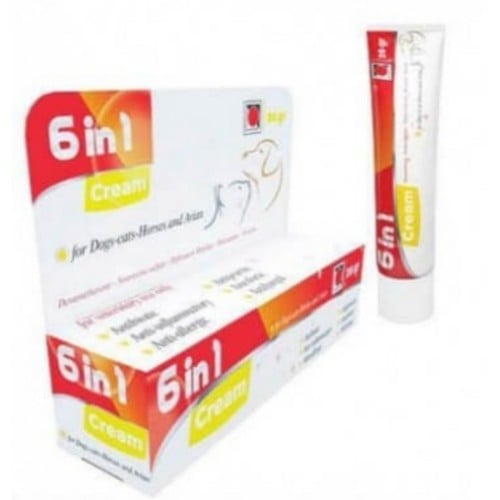 كريم علاج الفطريات 6 في 1 للكلاب والقطط 20 جرام