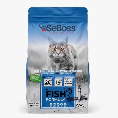 SeBoss اكل جاف للقطط وبنكهة بالسمك 2.5كغ
