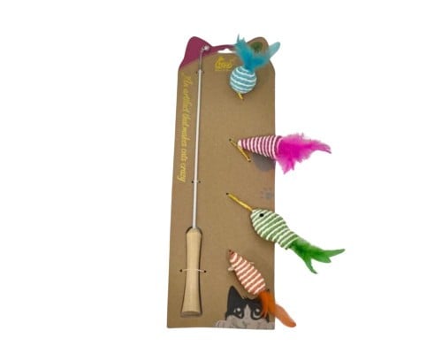 لعبة للقطط سنارة صيد 4 قطع