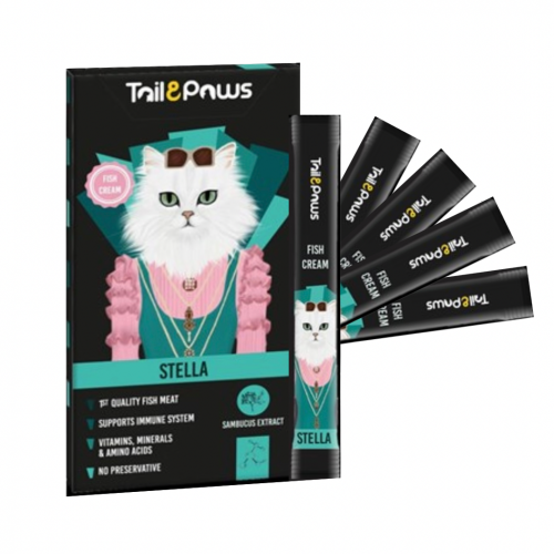 الذيل والكفوف علاج كريمي بنكهة السمك متعدد الفيتام...