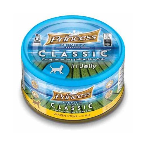 طعام القطط الرطب الفاخر برينسيس الكلاسيكي، دجاج وت...