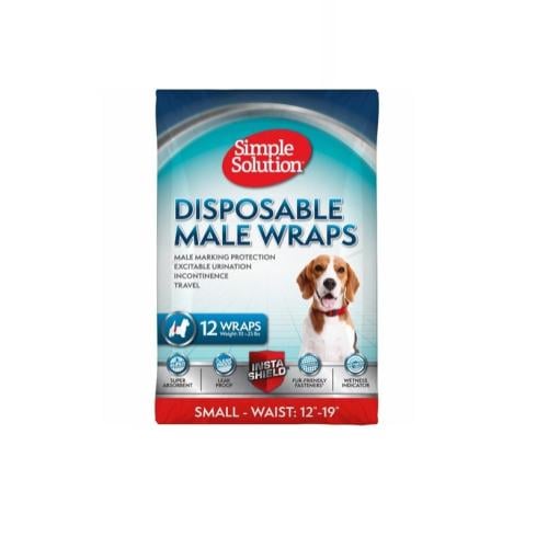 لفائف بسيطة للكلاب الذكور، حجم صغير، 12 قطعة