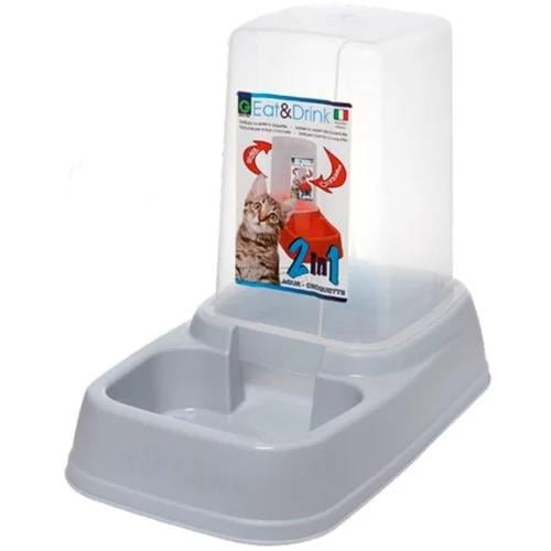 موزع مياه وطعام للقطط والكلاب، سعة 3.7 لتر