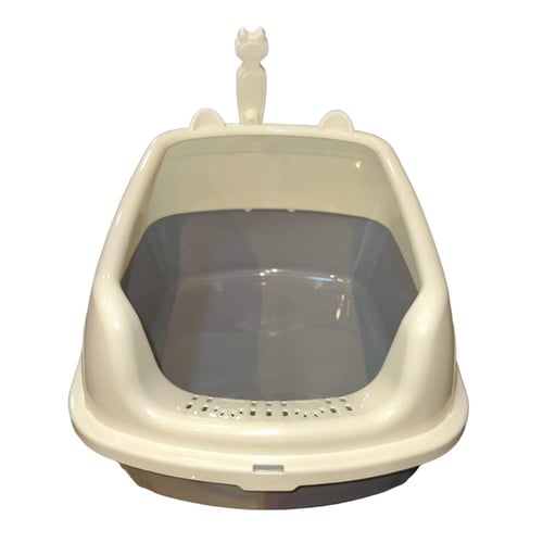 يتر بوكس على شكل قطة حجم كبير وحواف عالية مع مجرفة...