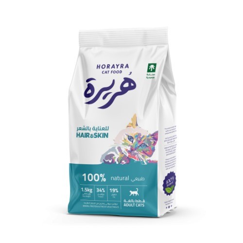 هريرة طعام جاف للقطط هير اند سكين للعناية بالجلد و...
