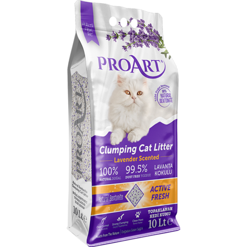 رمل قطط متكتل برائحة اللافندر من بروارت ، 10 لتر