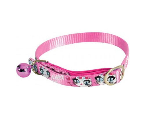 زولكس طوق نايلون نمط القطه مع جرس 30سم/10