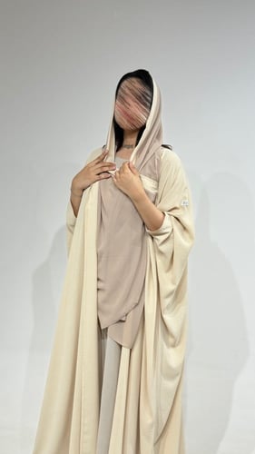 عباية كريب أمريكي بيج نص بشت