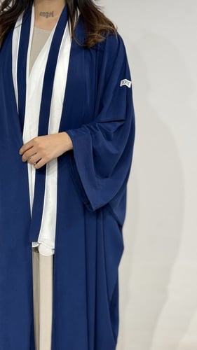 عباية فراشة جاكار أزرق