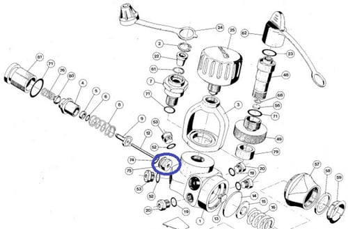 مقعد صمام منظم مارس 46186216 مرحلة أولى MR22