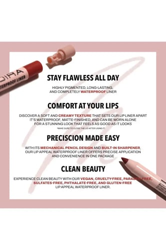 محدد شفاه مويرا كريمي مقاوم للماء